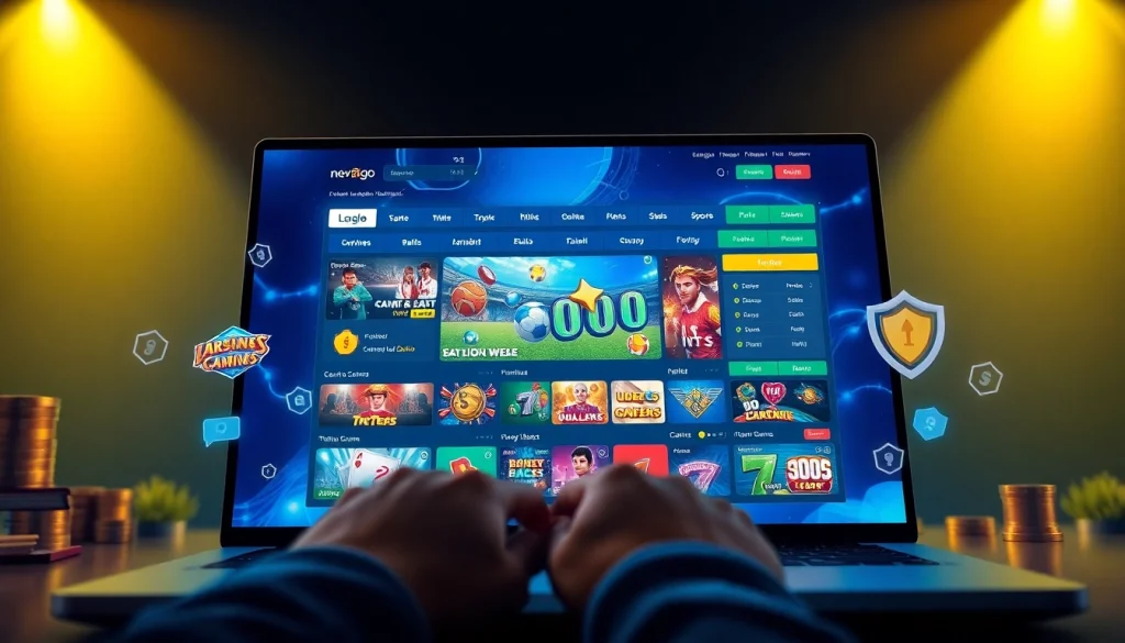 Engaging online betting experience at new88go.com showcasing diverse games and security features.