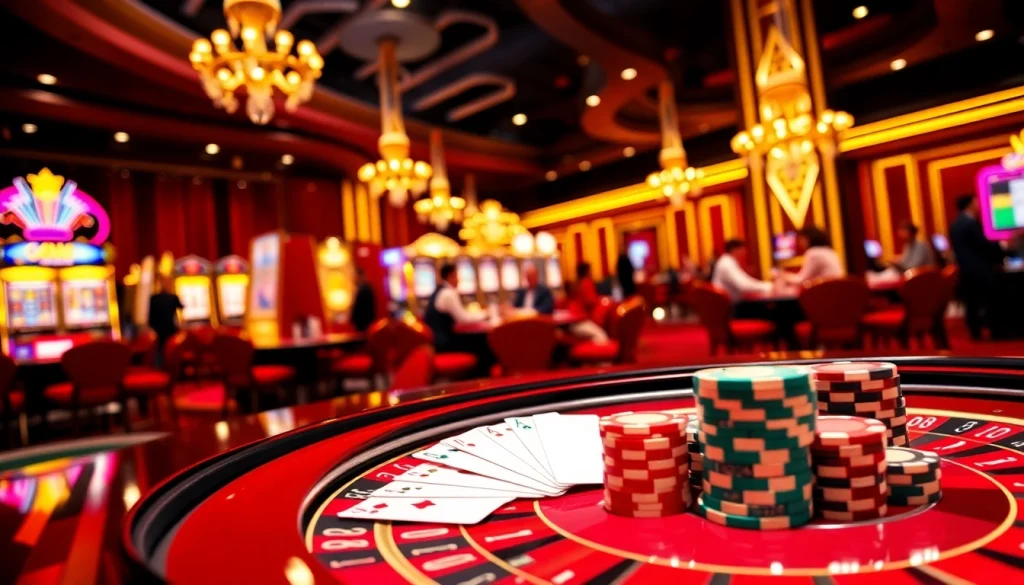 Experience thrilling gameplay at https://go88.fast/ with vibrant visuals of roulette and poker games.