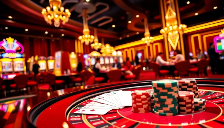 Experience thrilling gameplay at https://go88.fast/ with vibrant visuals of roulette and poker games.