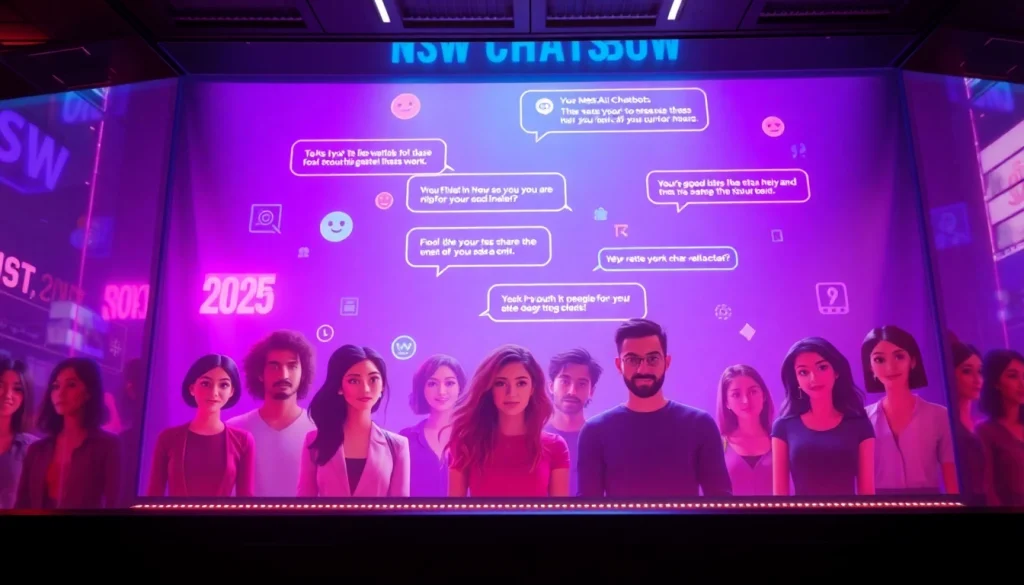 Experience the best nsfw ai chatbots in a vibrant digital chat environment with engaging avatars.