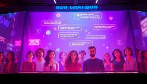 Experience the best nsfw ai chatbots in a vibrant digital chat environment with engaging avatars.