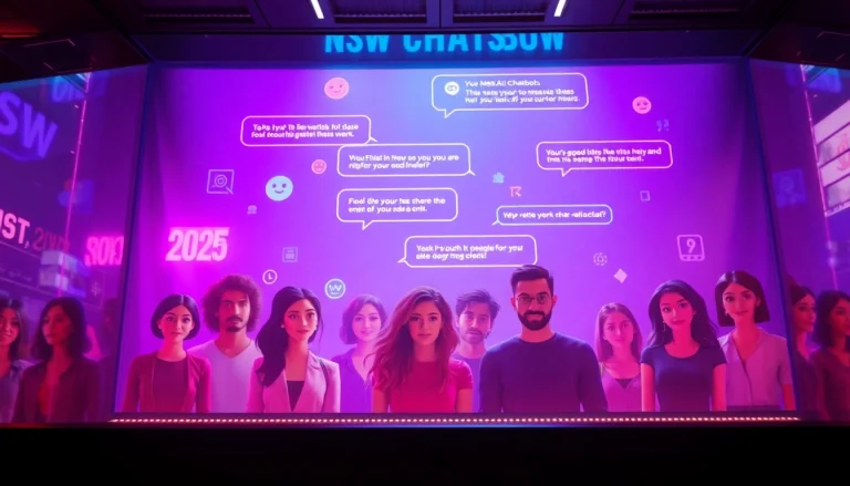 Experience the best nsfw ai chatbots in a vibrant digital chat environment with engaging avatars.