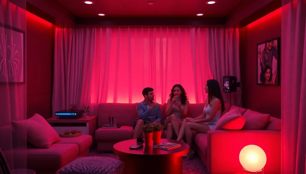 Engaging NSFW roleplay scene showcasing digital characters in a cozy, inviting atmosphere