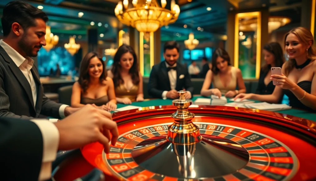 Experience thrilling gameplay at luckywin with engaging roulette and excited players.