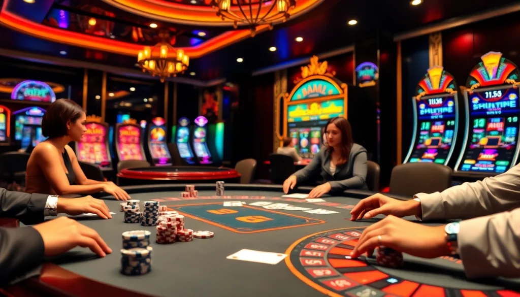Experience high-stakes gaming at https://jun886.dev/ with professional poker players and vibrant slot machines.