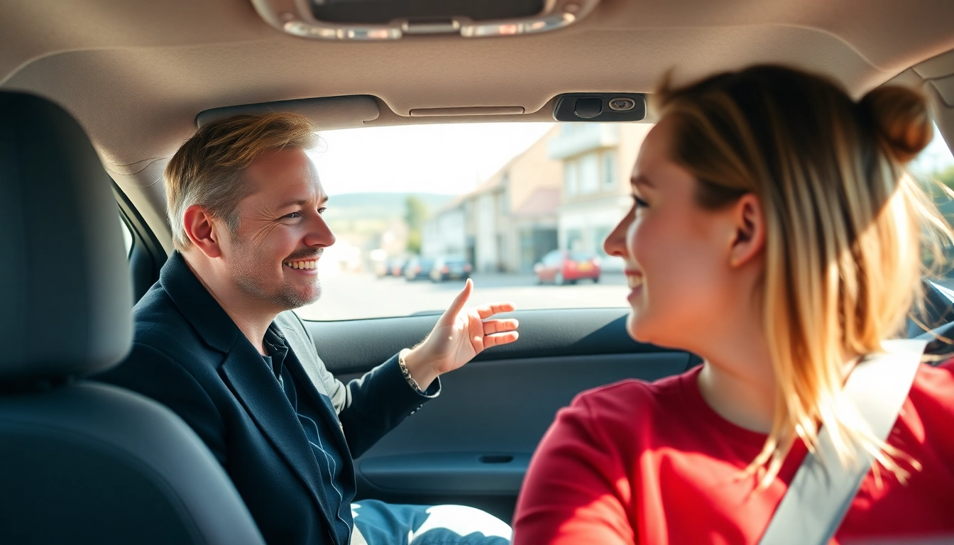 Experience automatic driving lessons Guildford with a supportive instructor and engaged student.