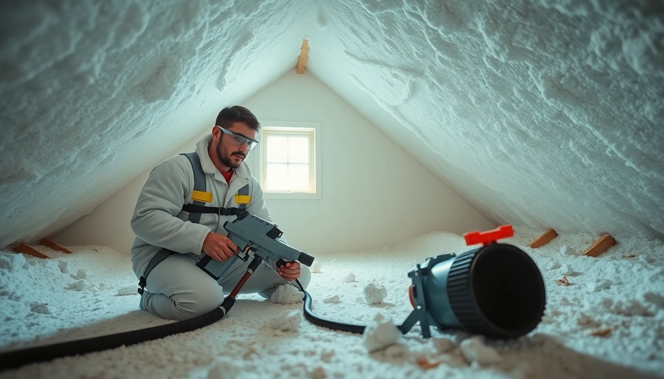 Expert in spray foam removal East Sussex working in an attic, ensuring safe insulation removal.