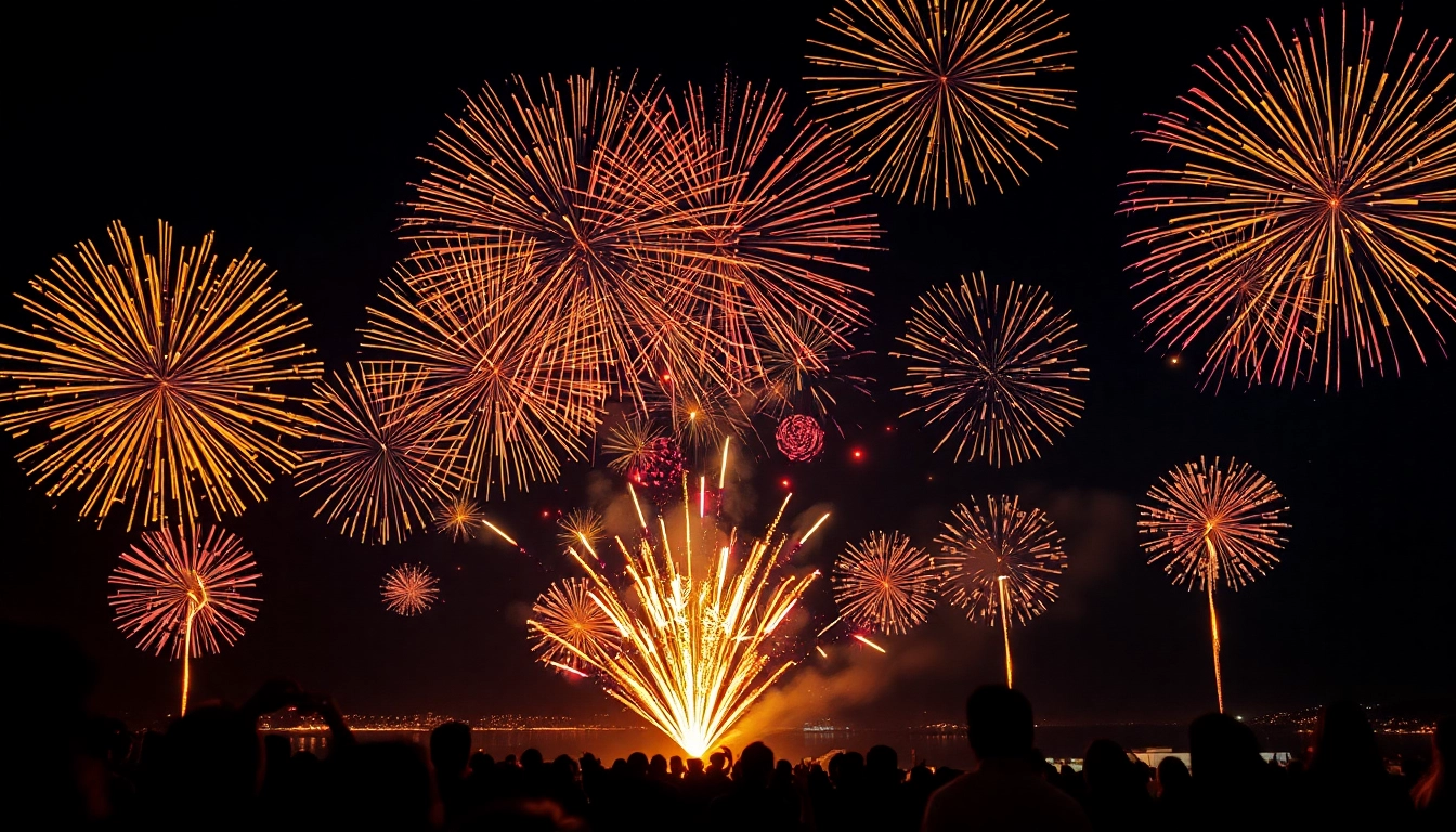 Witness the breathtaking brilliance of diamond fireworks lighting up the night sky.