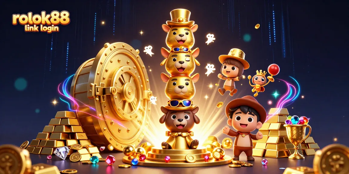 Experience the excitement of rokok88 link login with engaging casino themes in this vibrant illustration.