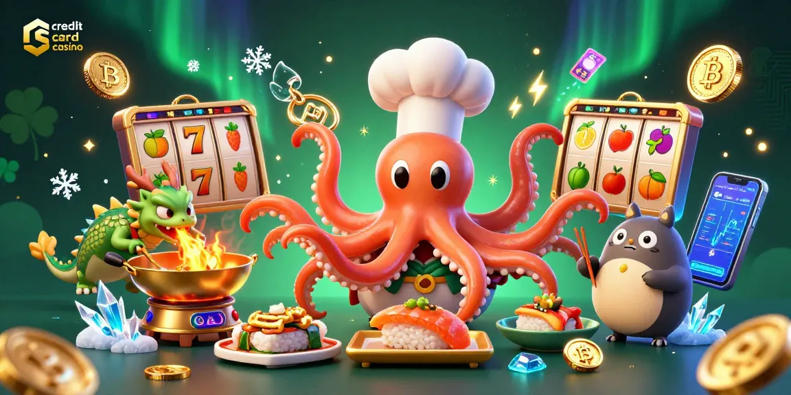Experience the excitement of credit card casino gaming with vibrant 3D elements and animated characters.
