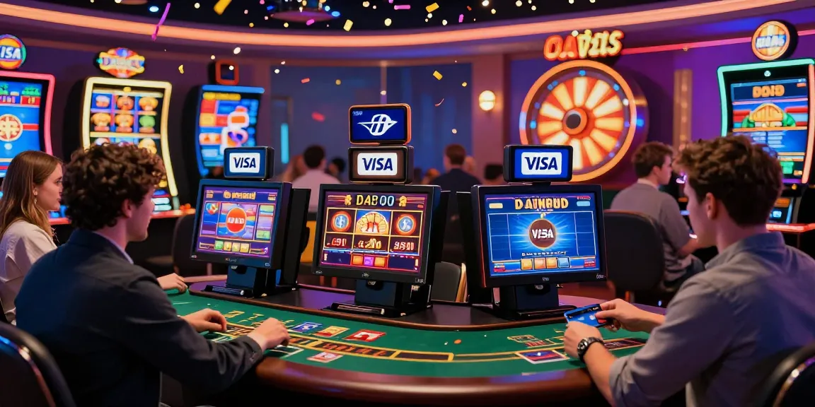 Exciting online casino experience with players using scoarch.org.uk for credit card gambling, featuring Visa and Mastercard.