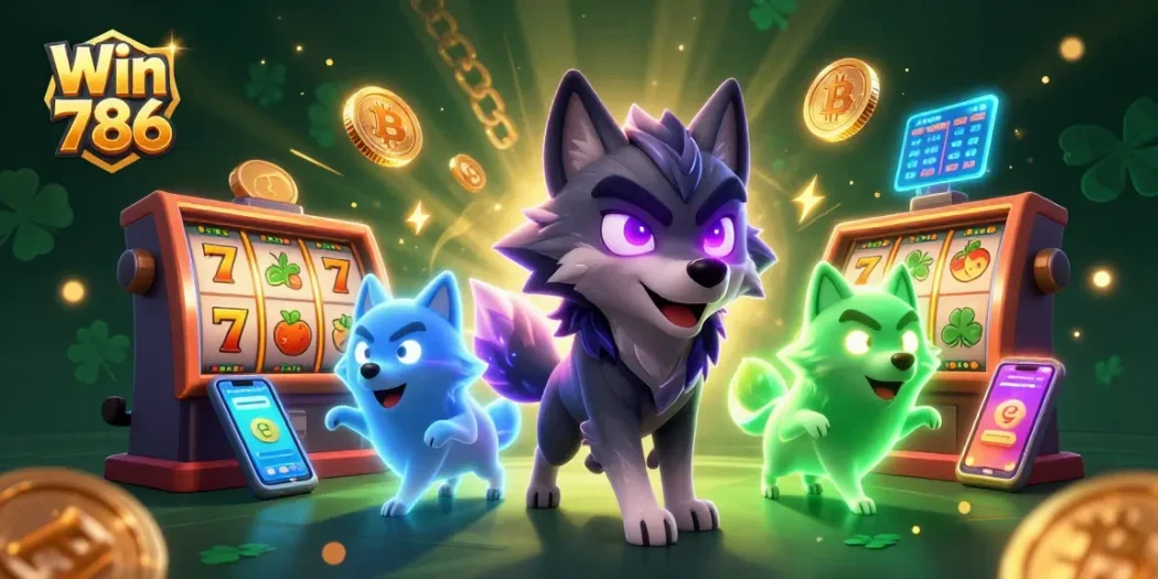 Win 786 showcases thrilling slot games with vibrant characters and crypto elements, elevating your gaming experience.