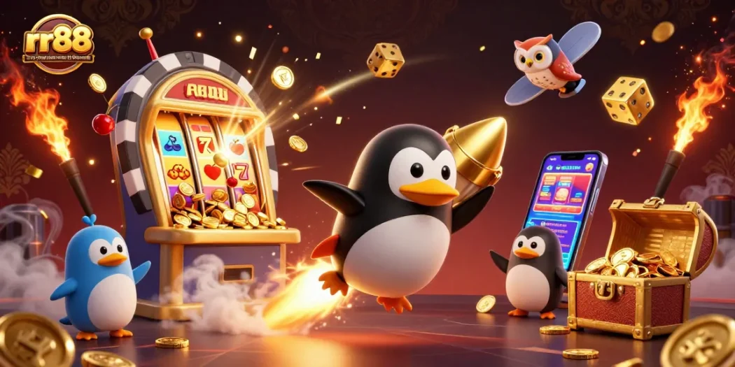 Play and win at rr88 - truy cập trang chủ nhà cái rr88 mới nhất with an exciting casino-themed 3D illustration.